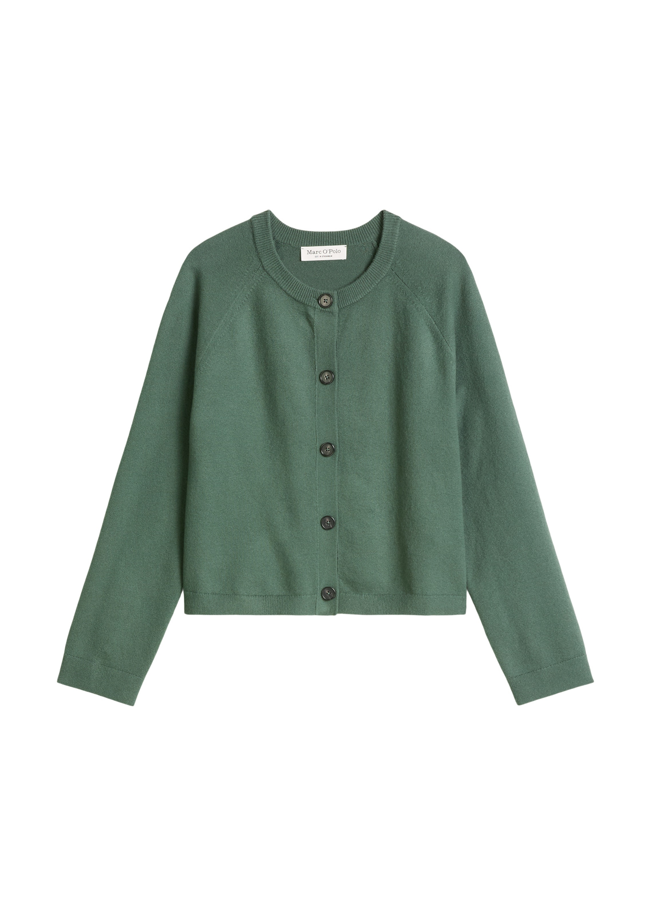 Marc O'Polo Gebreid vest in Groen: voorkant