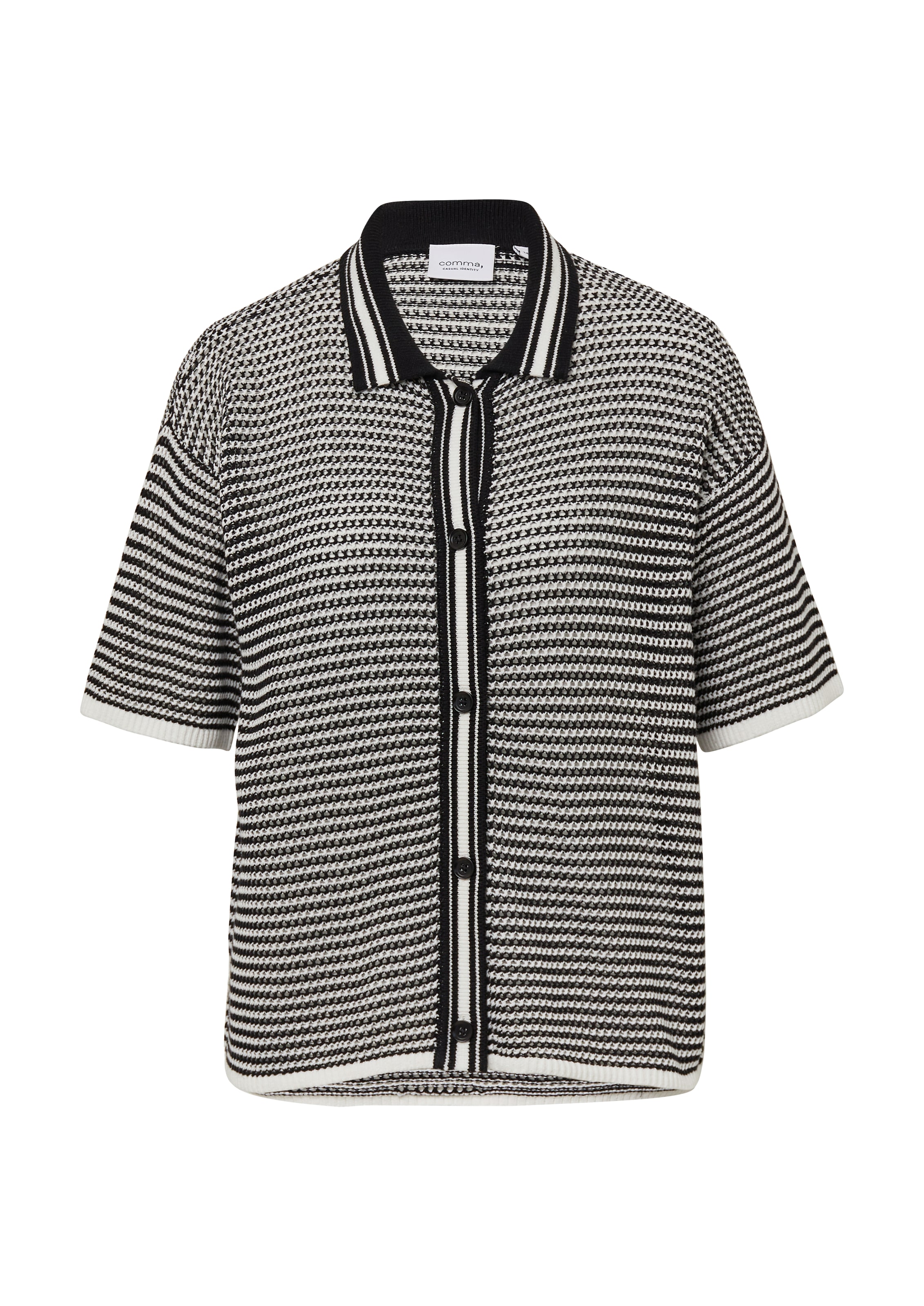 Cardigan comma casual identity en noir : devant