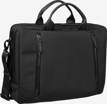 LEONHARD HEYDEN Document Bag 'Helsinki' in Black: front