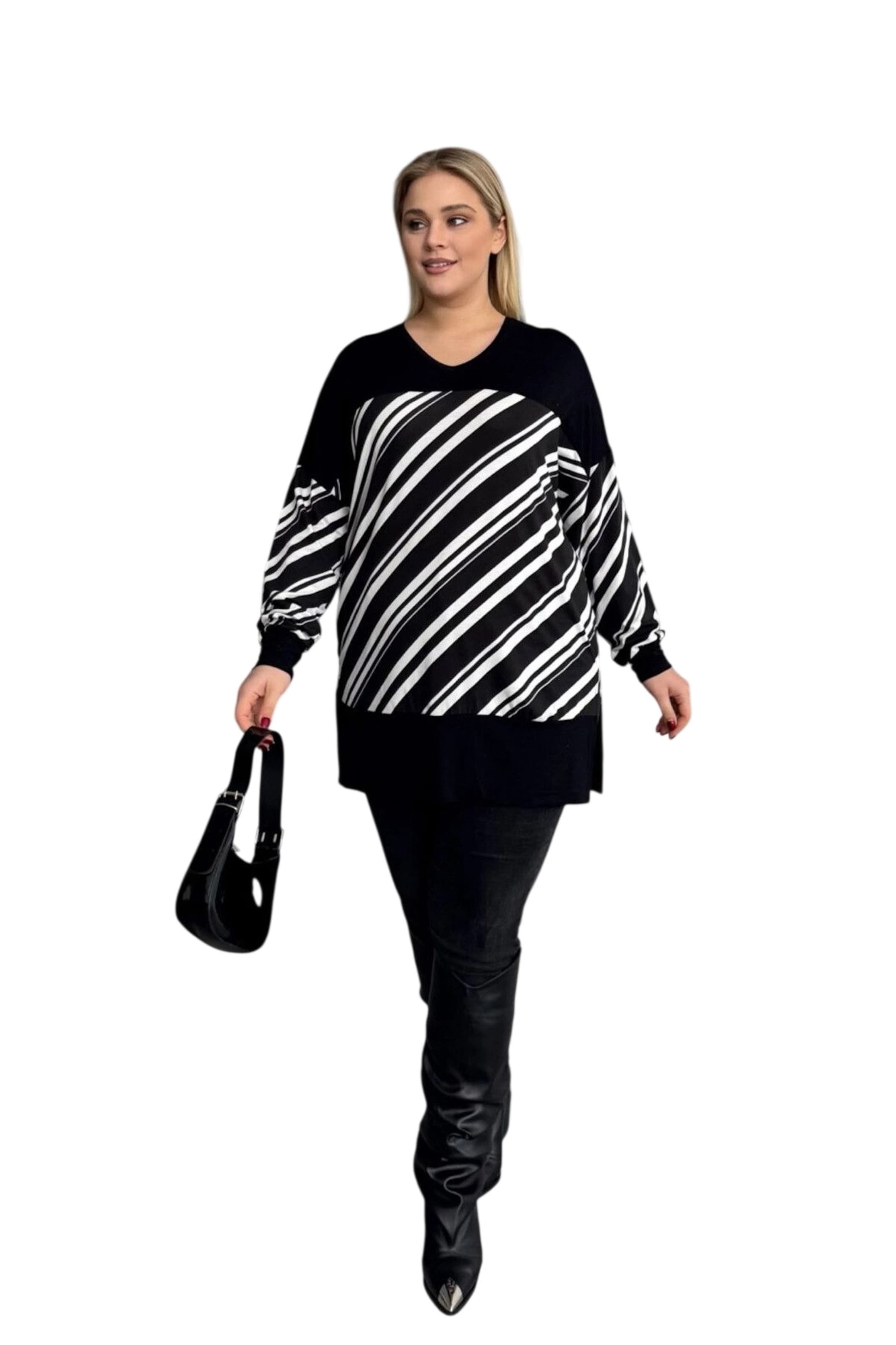 Stil Diva Shirt in Zwart