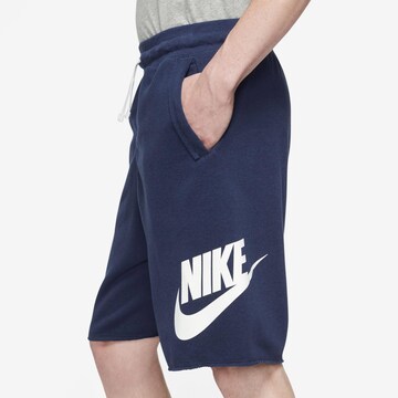 zils Nike Sportswear Vaļīgs piegriezums Bikses 'Club Alumini'