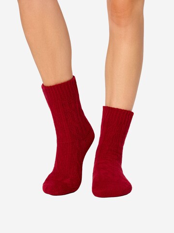 Nur Die Sokken ' Flausch Socken ' in Rood: voorkant