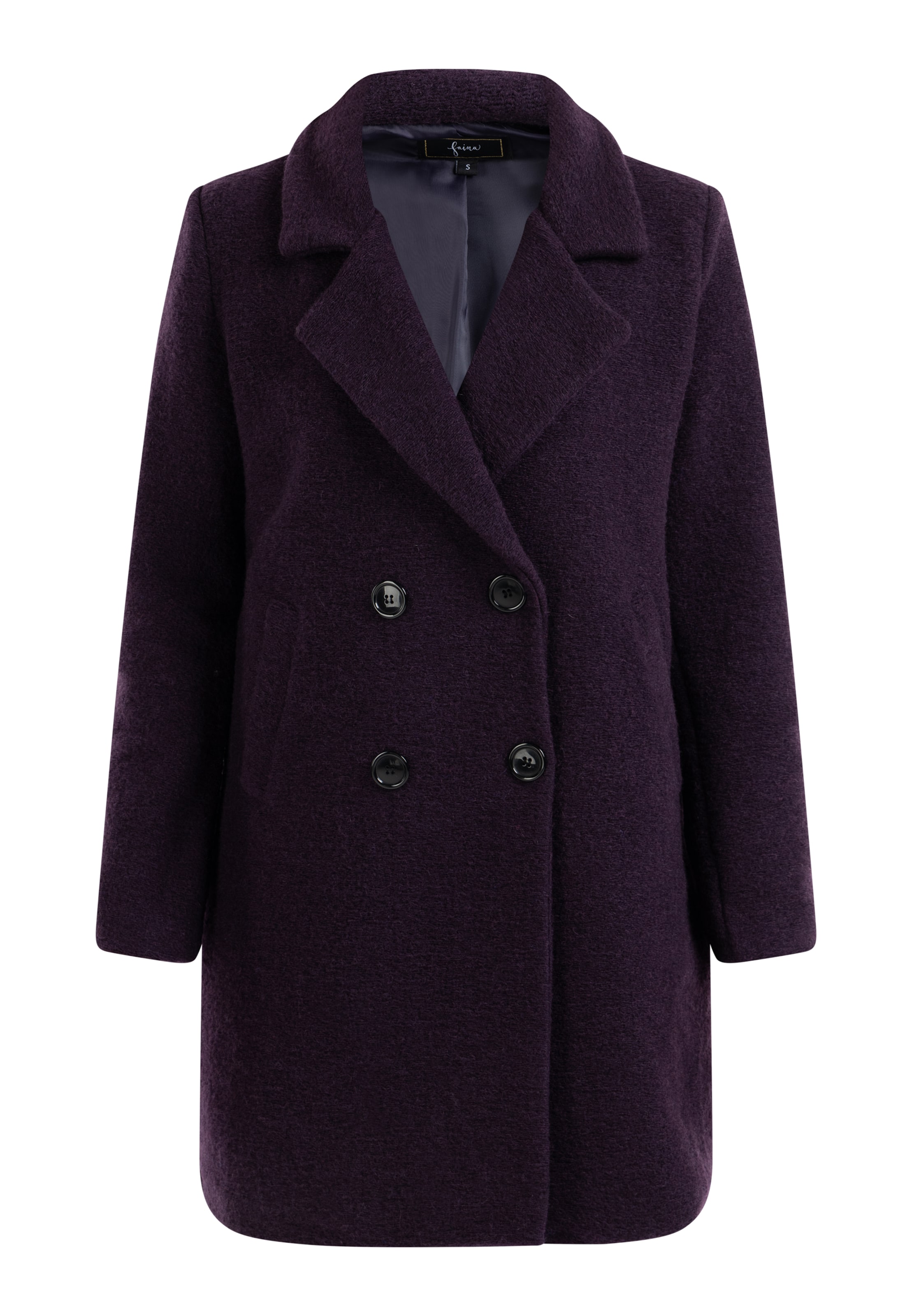 faina - Sobretudo meia-estação em roxo: frente
