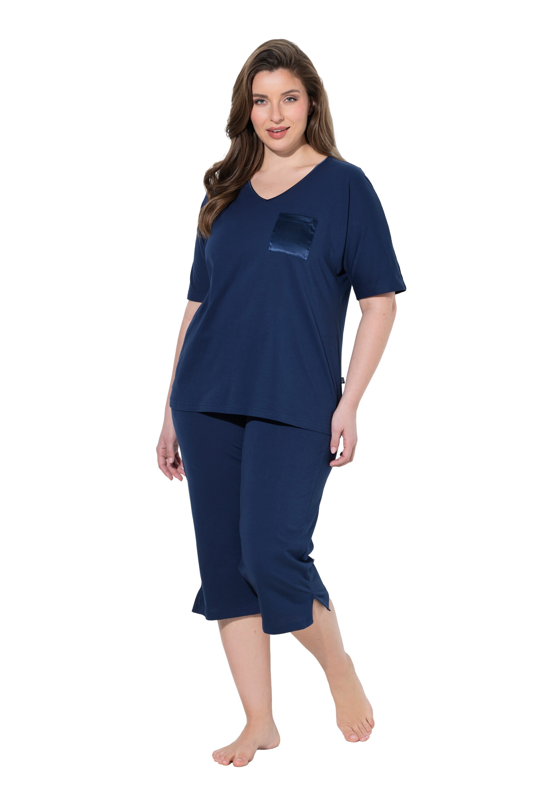 Ulla Popken Pyjama in Blau: Vorderseite