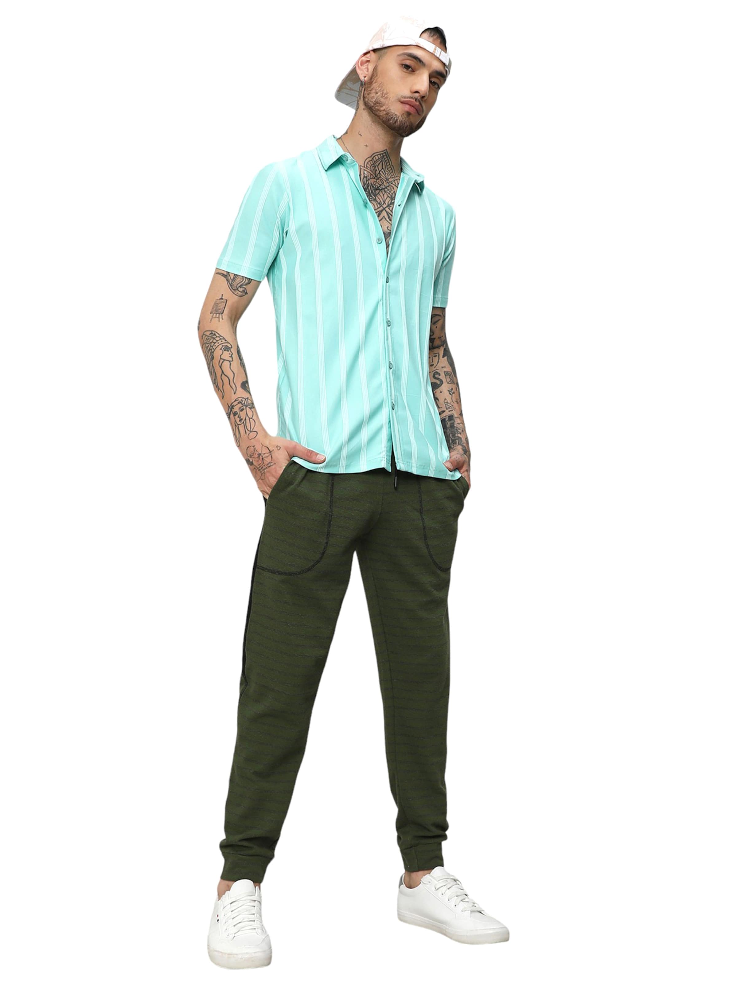 Campus Sutra Средняя посадка Рубашка ' Archie ' в Синий