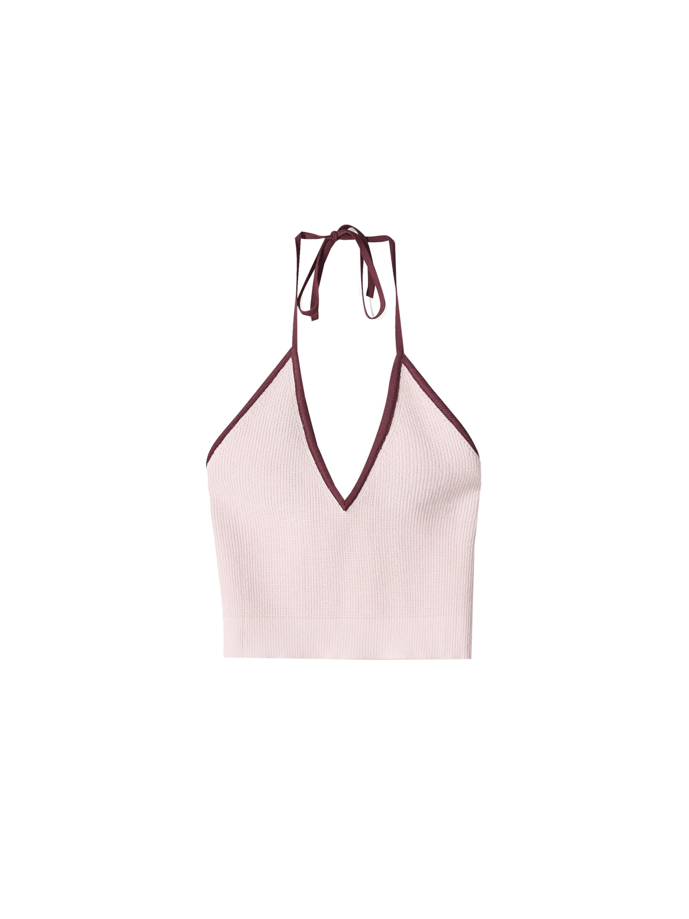 Bershka Neuletoppi värissä vaaleanpunainen: etupuoli