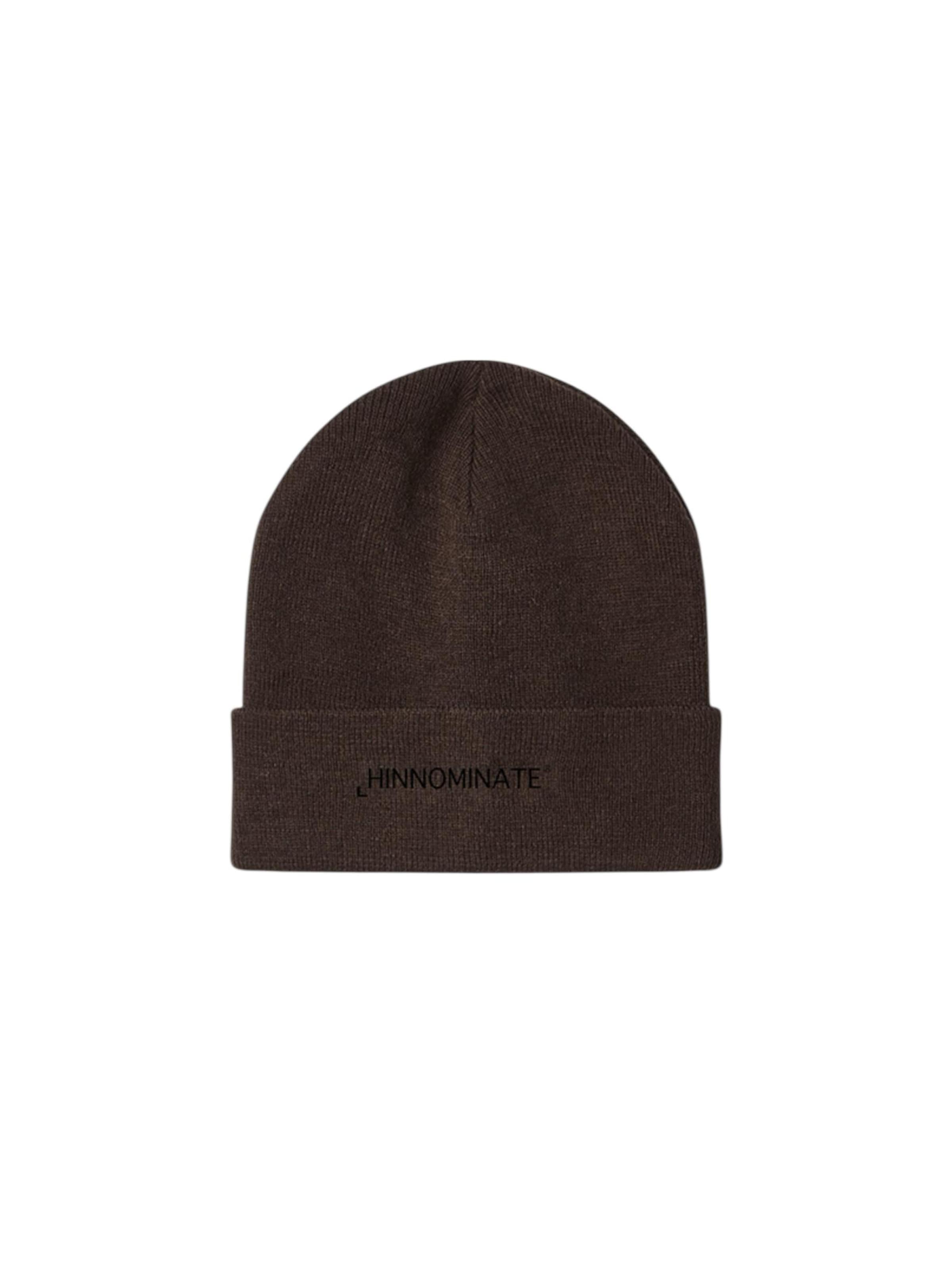 HINNOMINATE Beanie in Brown: front