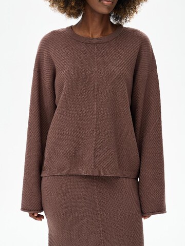 Blue Shadow Sweater in Brown: front