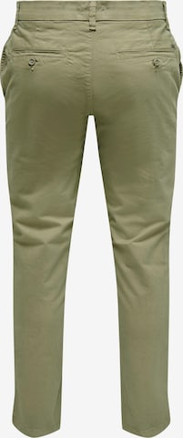 Only & Sons - Slimfit Calças chino 'Pete' em verde