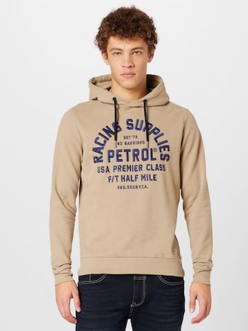 Petrol Industries Sweatshirt in Beige: front