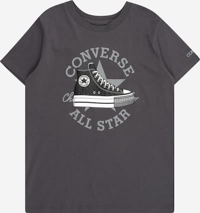 Marškinėliai iš CONVERSE, spalva – pilka / bazalto pilka / juoda / balta, Prekių apžvalga