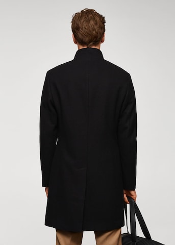 MANGO MAN Between-Seasons Coat 'Funnel' in Black