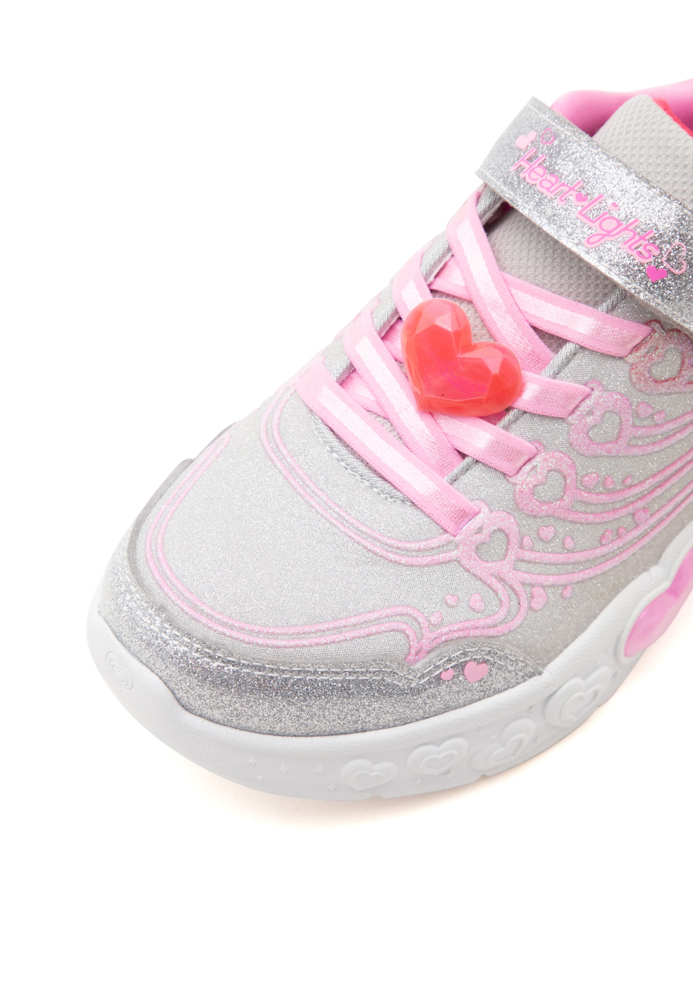 SKECHERS Superge 'ENCHANTED HEART LIGHTS' | srebrna barva