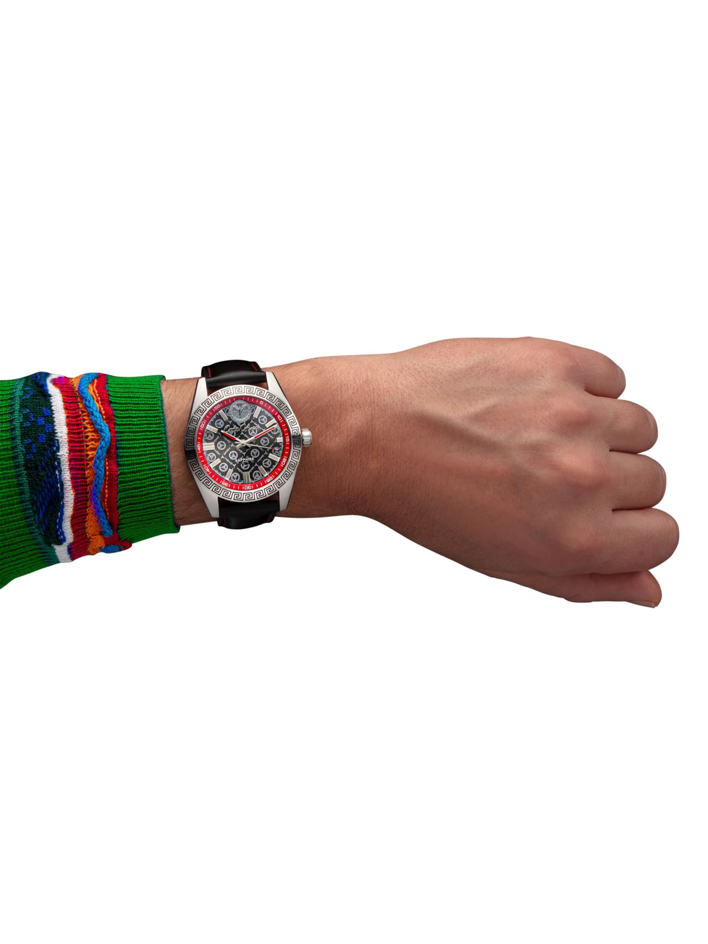 Carlo Colucci Analog Watch 'Dosser' in Black: front