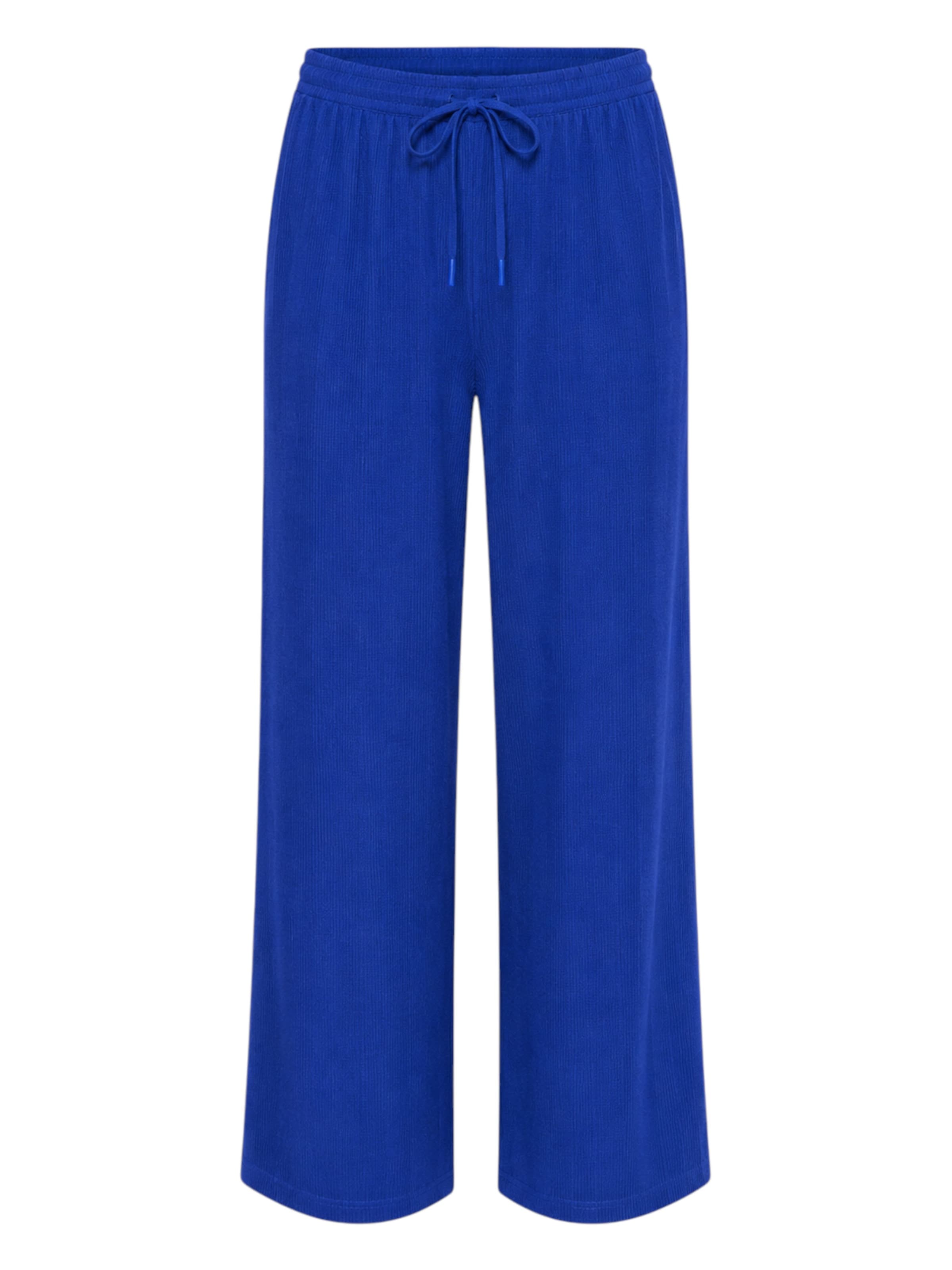 fashionshowcase Broek 'FLORYN – Palazzohose Crinkle' in Blauw: voorkant