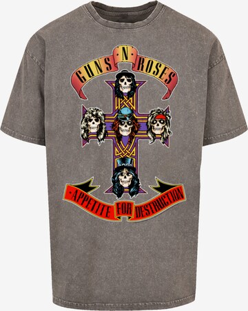 F4NT4STIC T-Shirt 'Guns 'n' Roses Appetite For Destruction' in Grau: predná strana