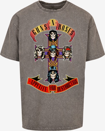 F4NT4STIC T-Shirt 'Guns 'n' Roses Appetite For Destruction' in Grau: Vorderseite