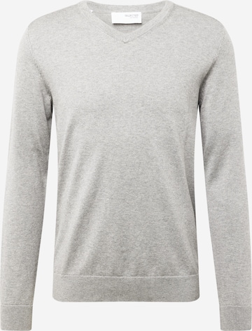 SELECTED HOMME Sweater 'BERG' in Grey: front