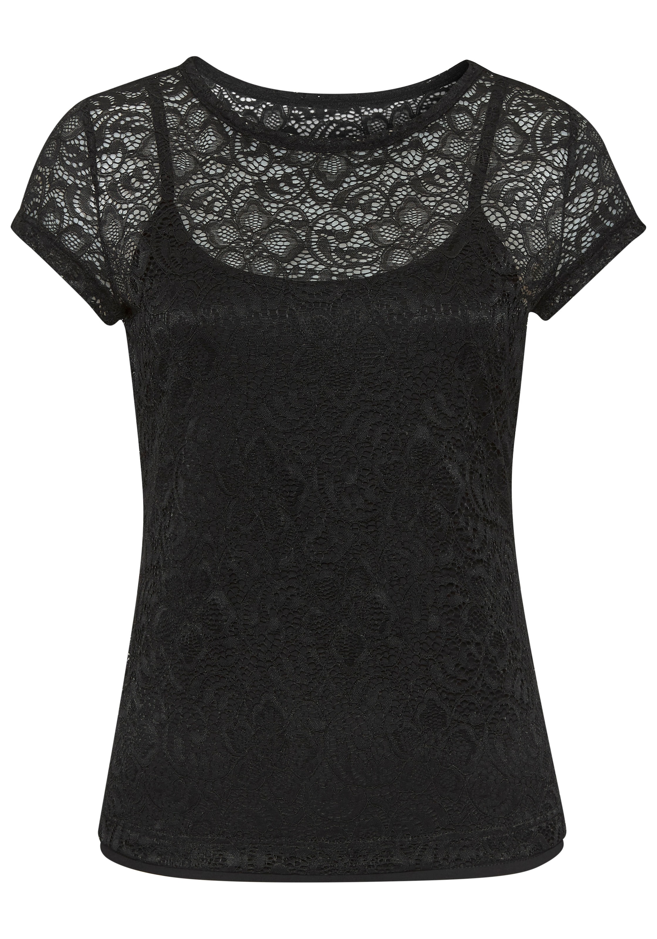 LASCANA Shirt in Black: front