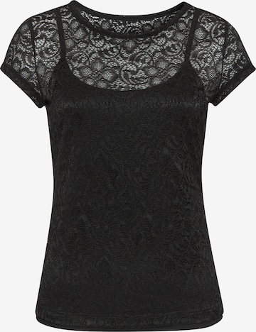 LASCANA Shirt in Black: front