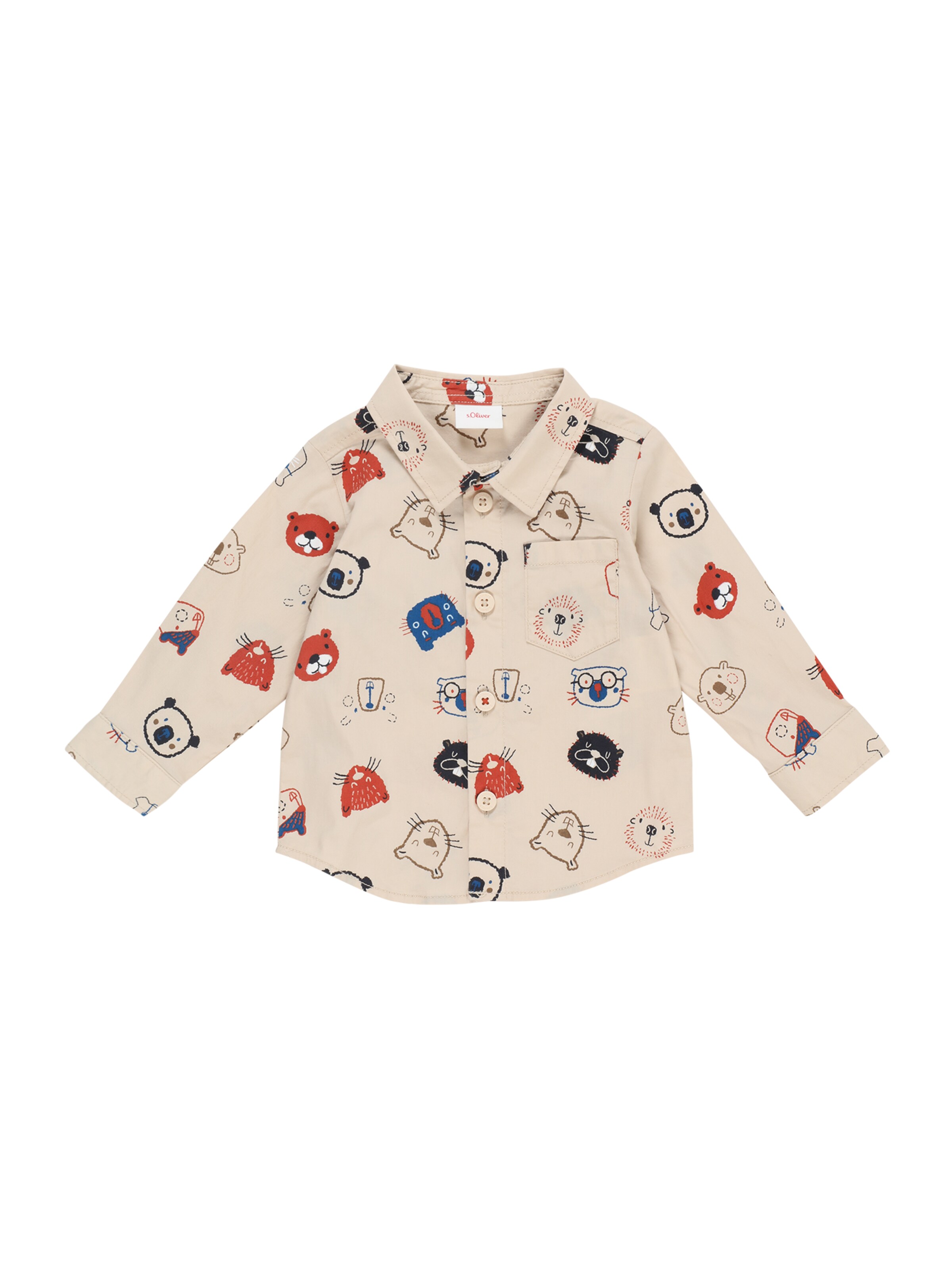 s.Oliver Regular fit Ing - bézs: elől