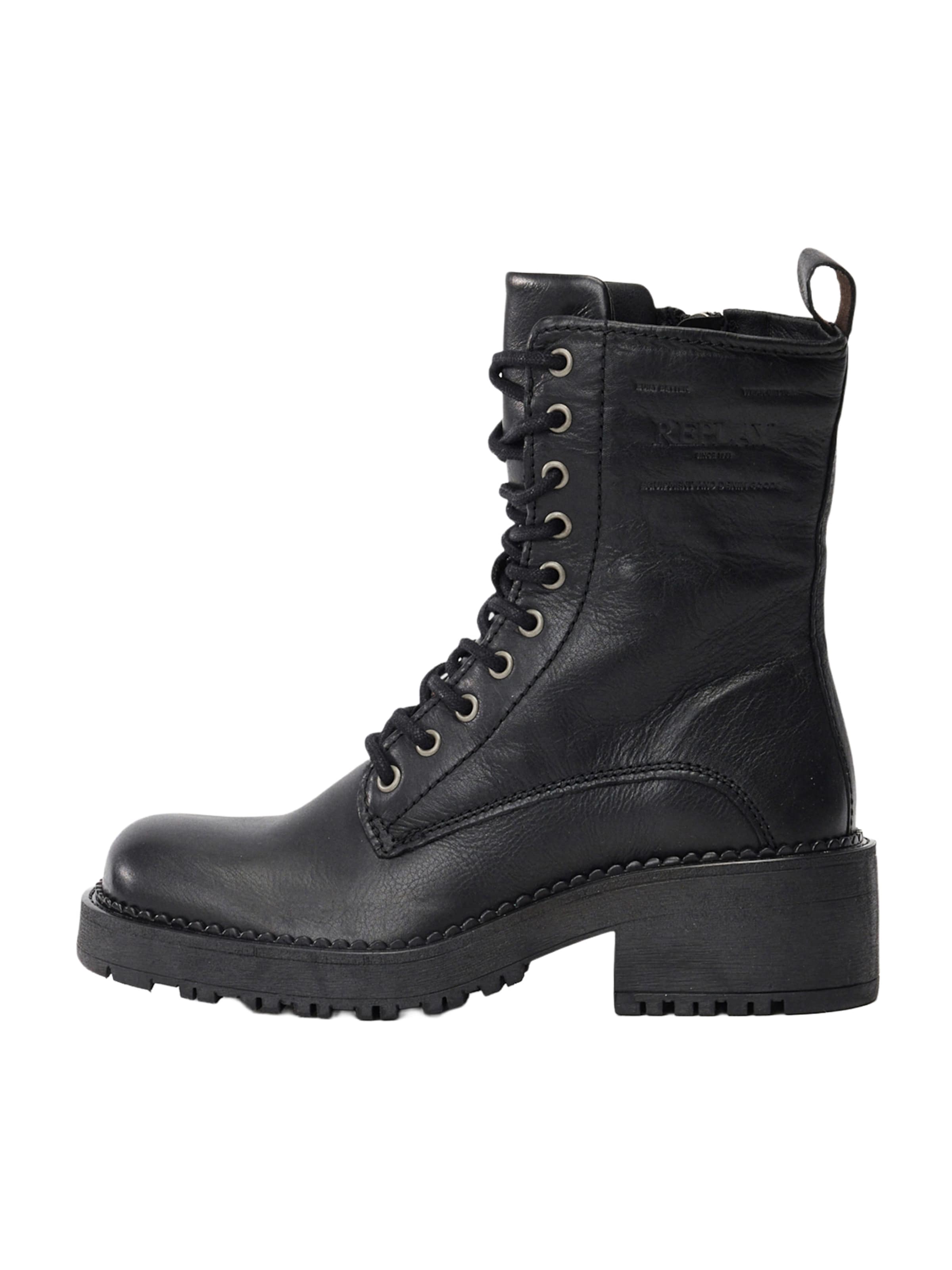 REPLAY Paeltega poolsaabas, värv must: eest vaates