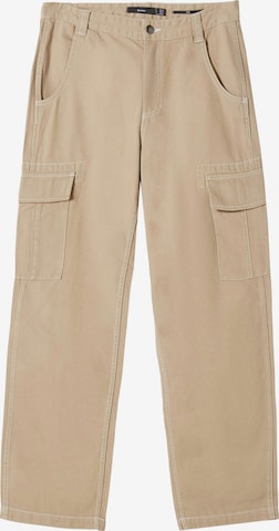 Bershka Cargobroek in Beige: voorkant