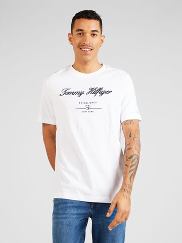 T-Shirt TOMMY HILFIGER en blanc : devant