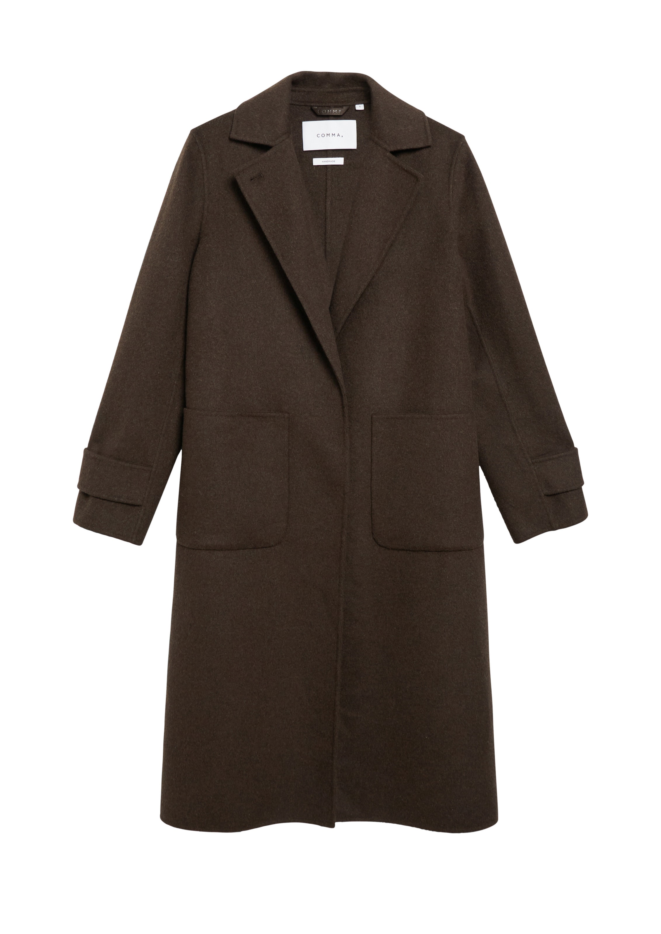 COMMA Manteau mi-saison en L en brun foncé, Vue avec produit