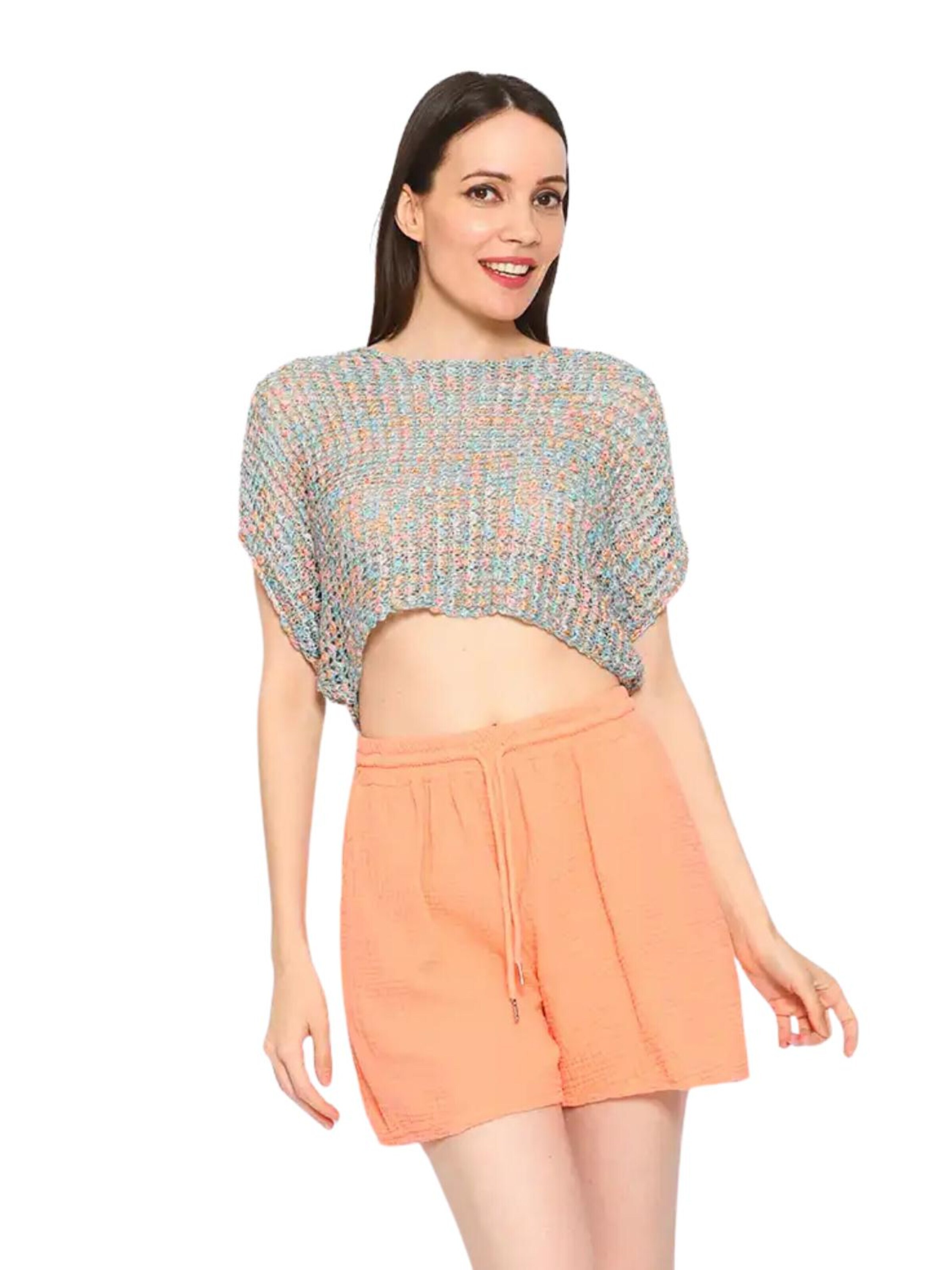 Süel knitwear - Top de punto 'Summer 3D' en verde: frente