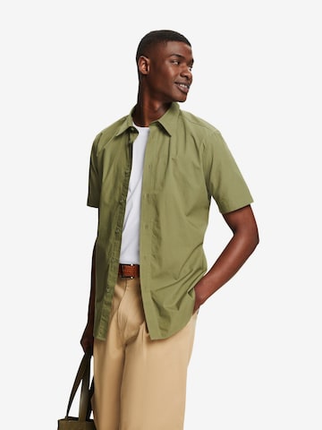 ESPRIT Regular fit Button Up Shirt in Green: front