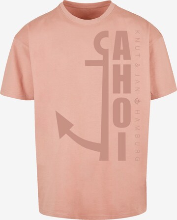 F4NT4STIC T-Shirt 'Ahoi Anker Knut & Jan Hamburg' in Pink: predná strana