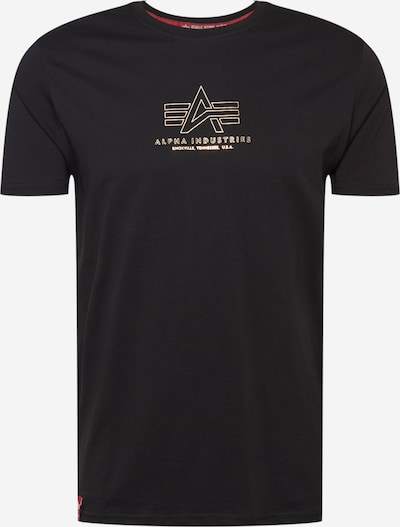 ALPHA INDUSTRIES T-Shirt in gold / schwarz, Produktansicht