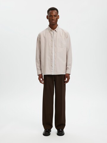 SELECTED Regular Fit Hemd 'SLHRICK' in Braun