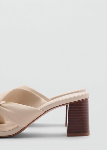 MANGO Mules 'Kuma' in Beige