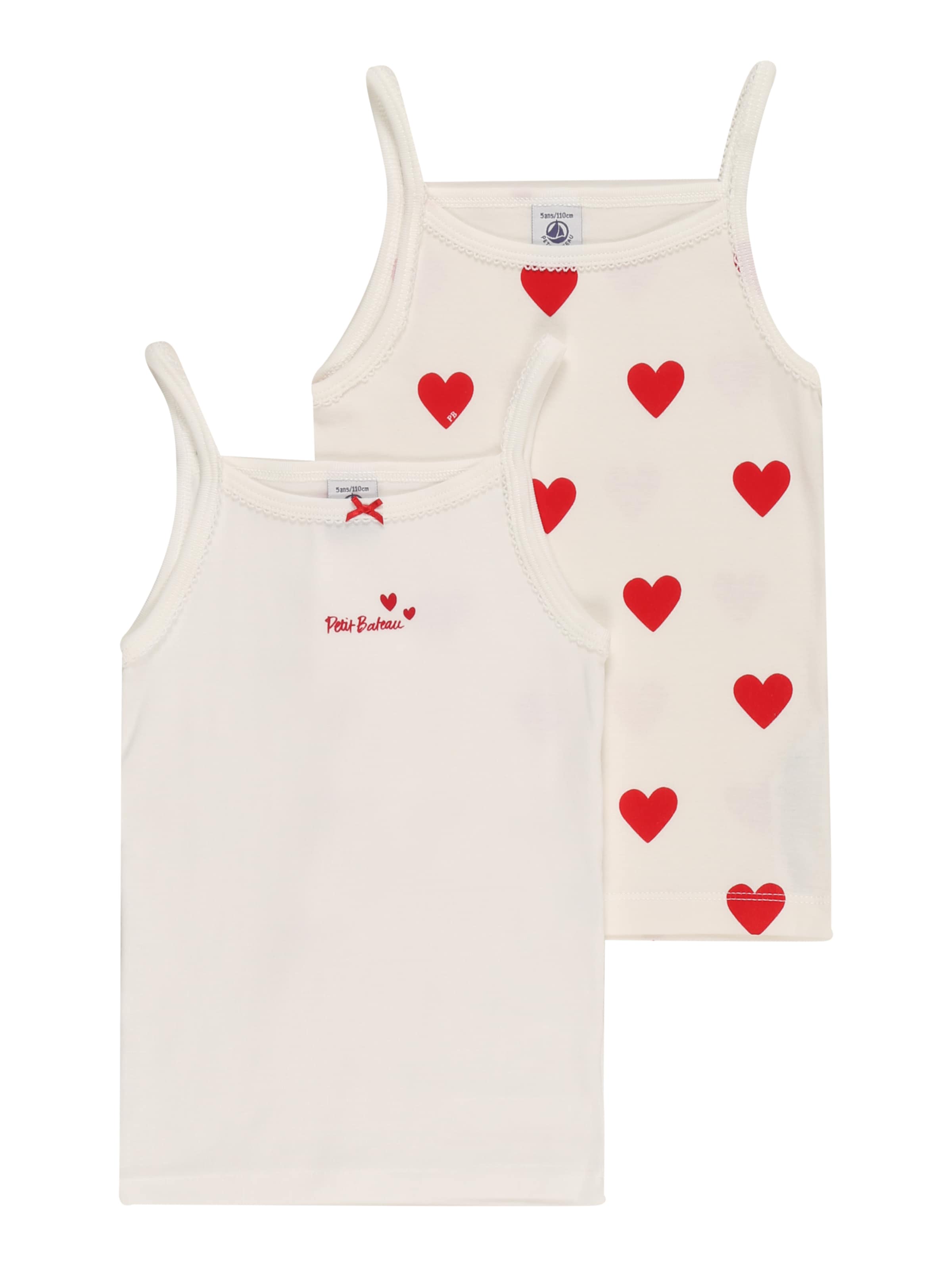 PETIT BATEAU Topp i vit: framsida