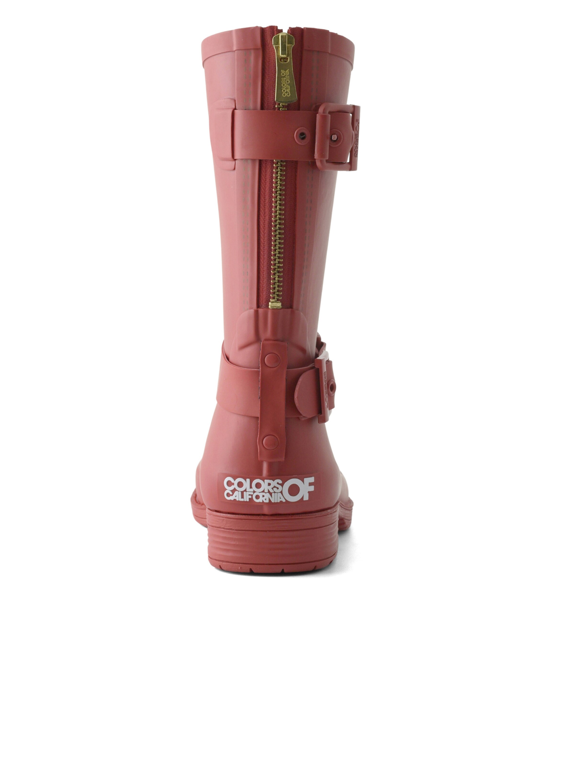 Stivale di gomma 'Wellies' di COLORS OF CALIFORNIA in rosso: dietro