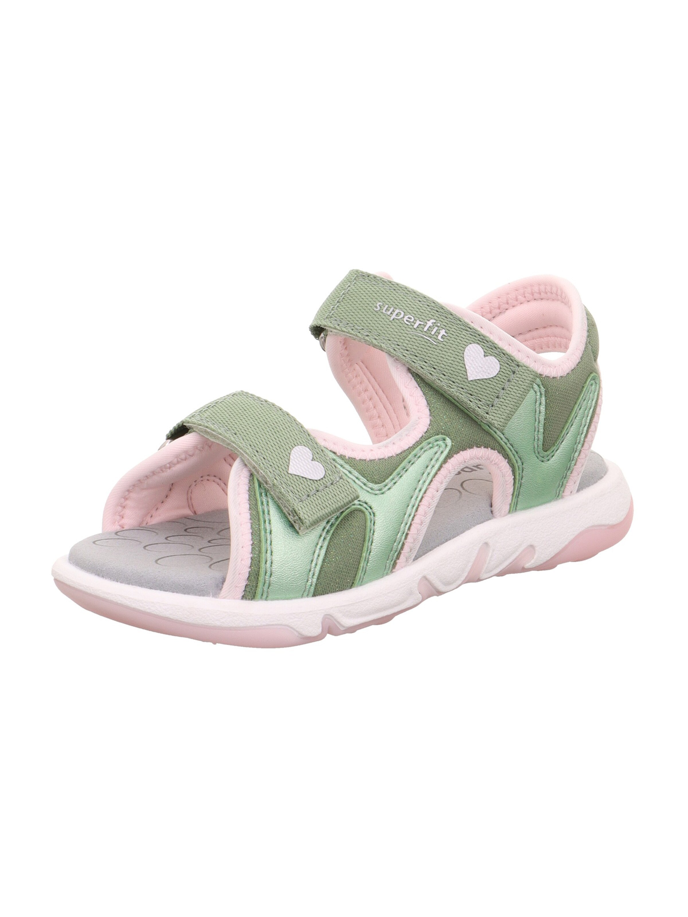 SUPERFIT - Sandália 'PEBBLES' em verde: frente