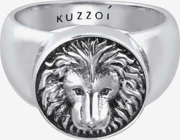 KUZZOI Ring Löwe, Siegelring in Schwarz