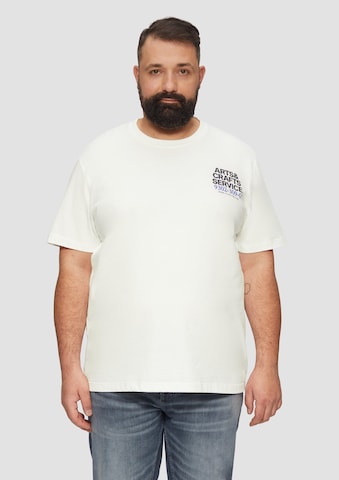 s.Oliver Men Big Sizes T-Shirt in Weiß: Vorderseite