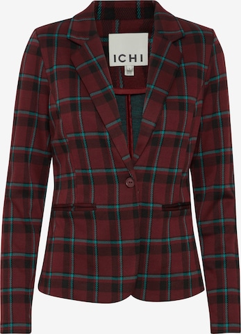 ICHI Blazer 'Ihkate Checko Bl' in Red: front