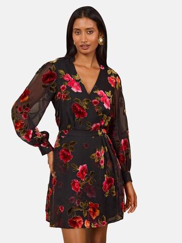 love & roses - Vestido en negro: frente