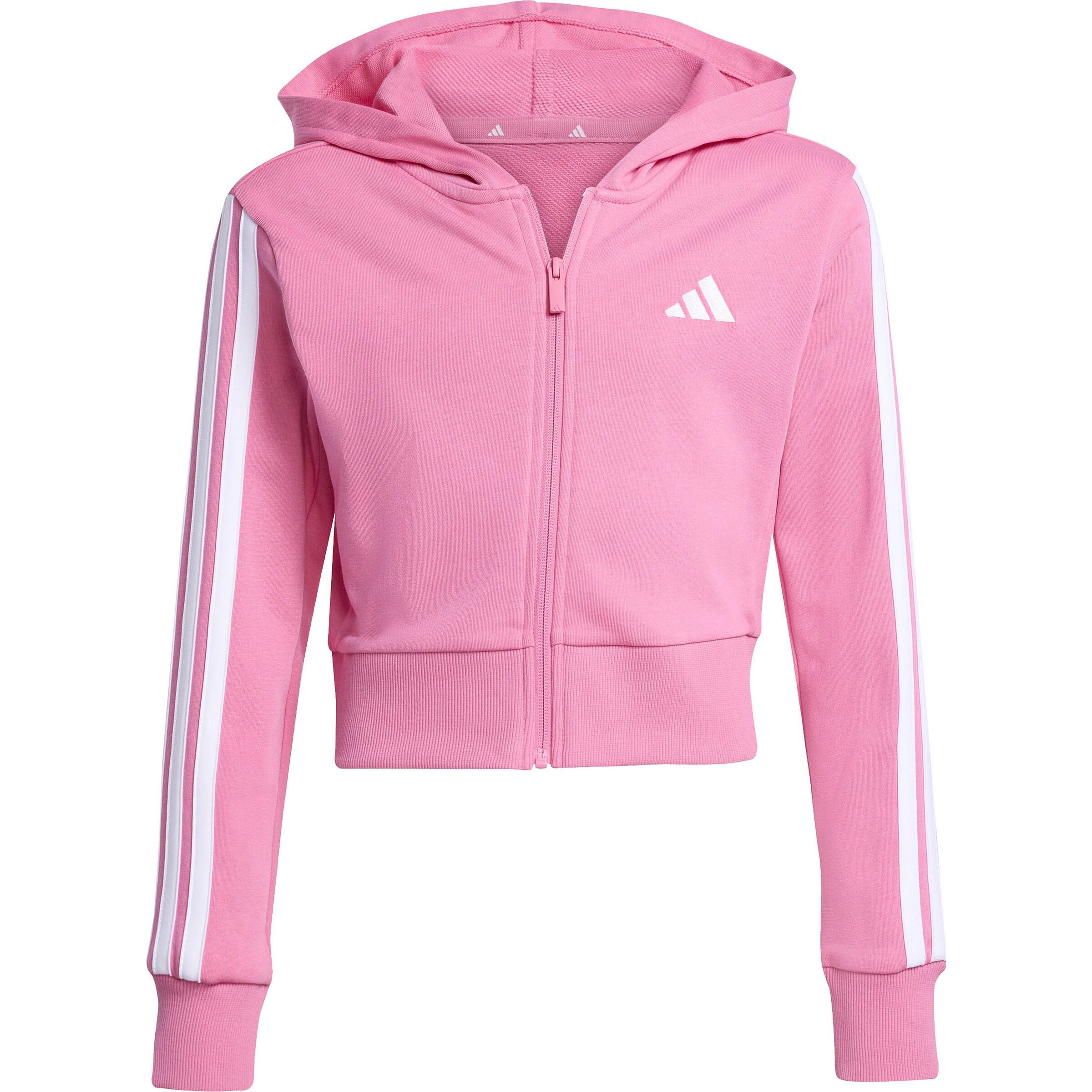 ADIDAS SPORTSWEAR Athletic Zip-Up Hoodie 'Essentials' in Pink: front