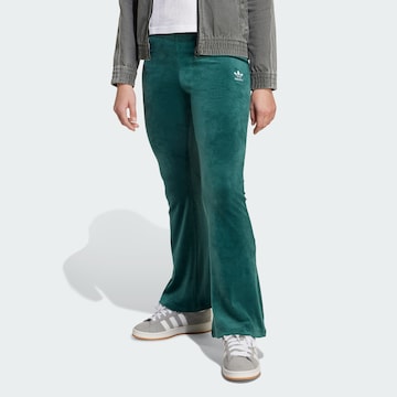 ADIDAS ORIGINALS Flared Trousers in Green: front