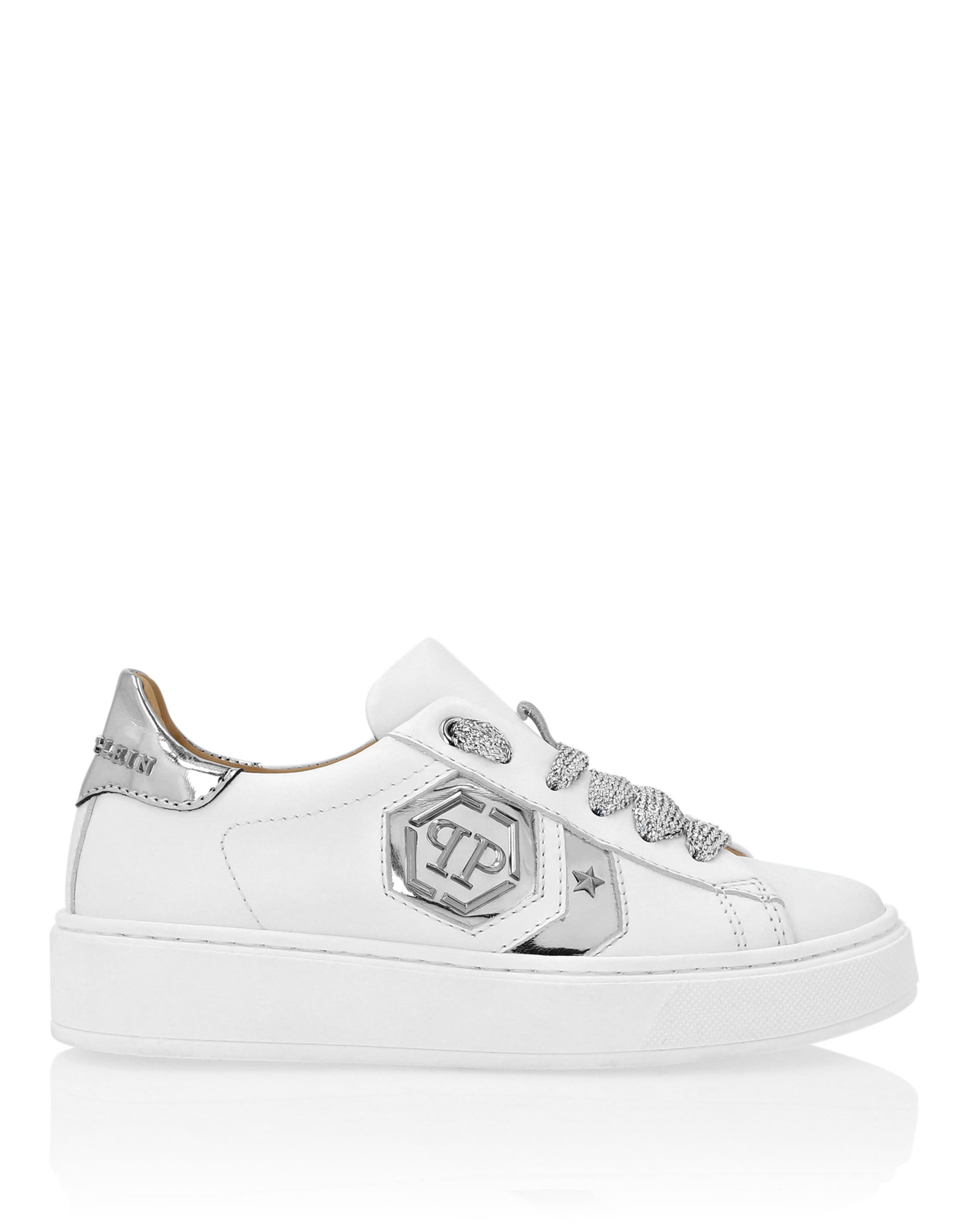 Philipp Plein Sneakers 'Hexagon' in Wit: voorkant