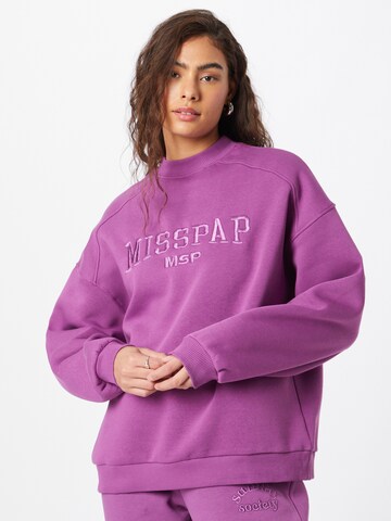 Misspap - Sweatshirt em roxo: frente