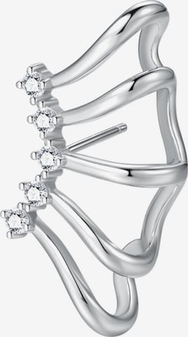 Hey Happiness - Pendientes 'Wrap Wing' en plata: frente