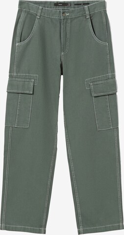 BershkaCargo hlače - siva boja: prednji dio