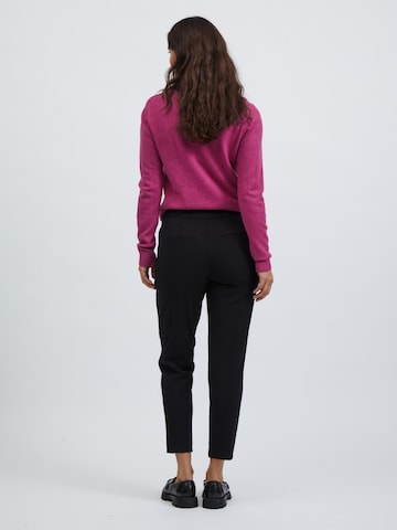 VILA Regular Trousers 'Ann' in Black