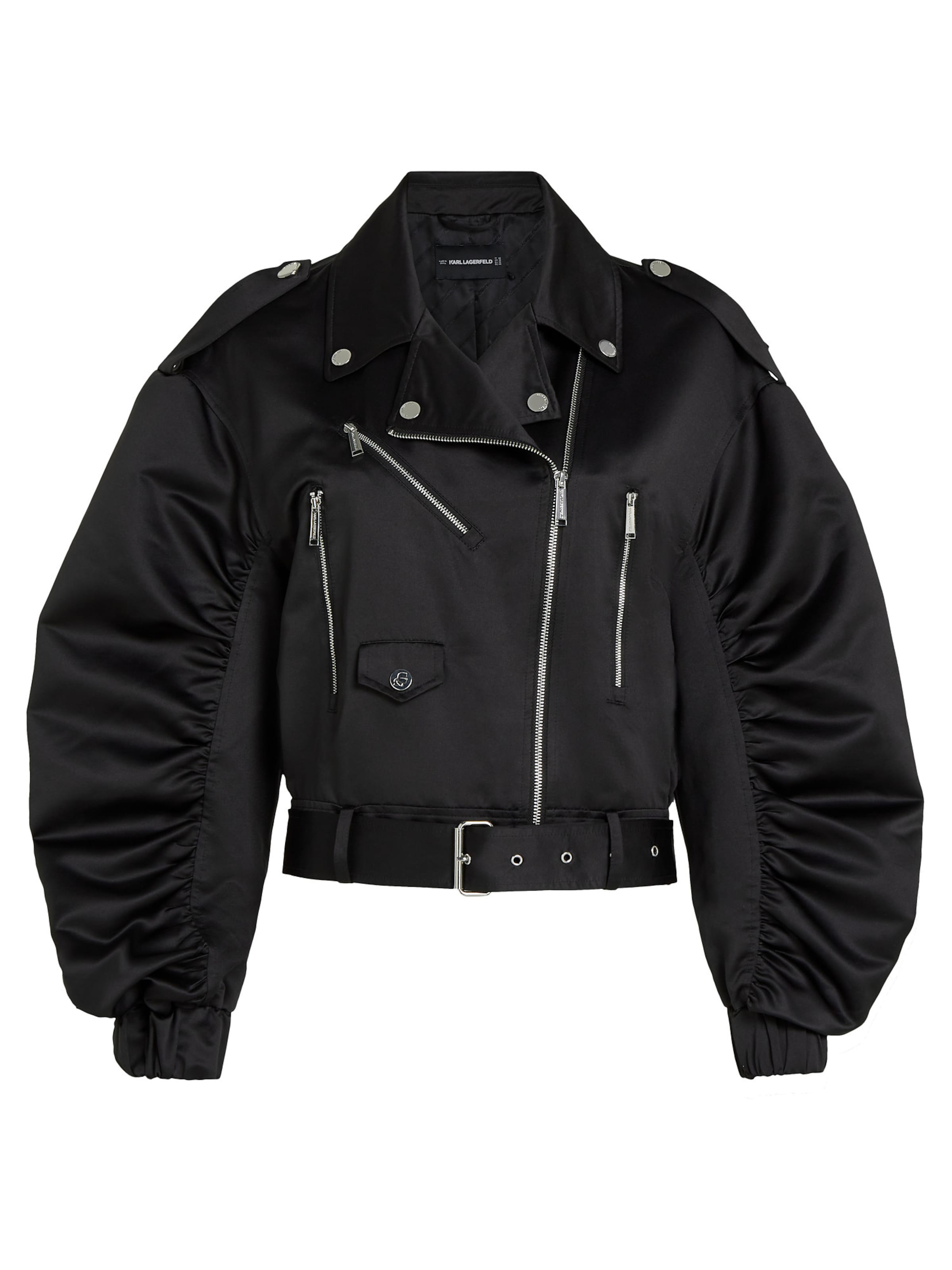 Karl Lagerfeld Starpsezonu jaka, krāsa - melns, Preces skats